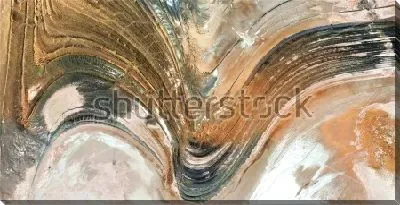 Картина маслом Красивое сочетание оттенков коричневого, серого и молочного цвета в изгибах горного хребта