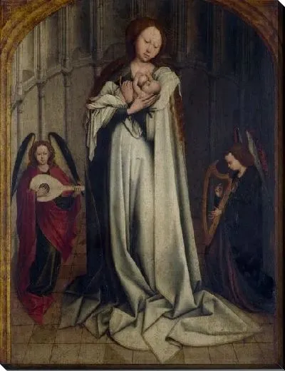 Картина Мадонна с младенцем и двумя ангелами