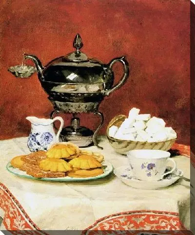 Картина Натюрморт с сахаром и чаем