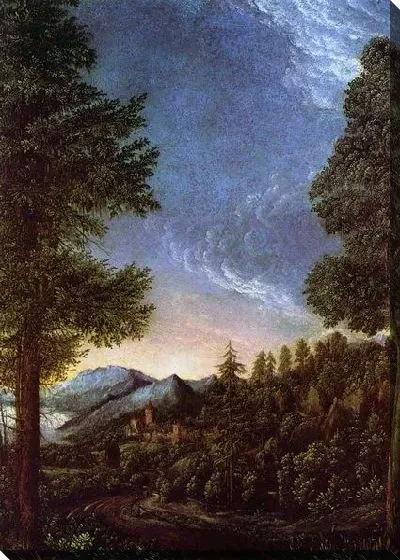 Картина Дунай. Пейзаж близ Регенсбурга