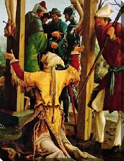 Картина Распятие на кресте. Фрагмент