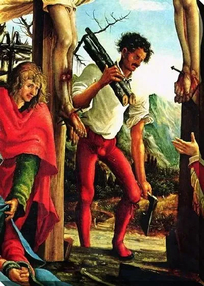 Картина Распятие на кресте. Фрагмент