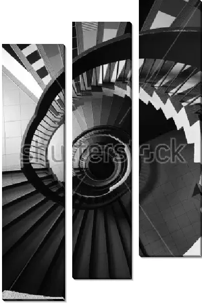 Модульная картина Винтовая лестница в виде спирали