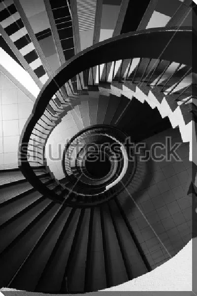 Постер Винтовая лестница в виде спирали
