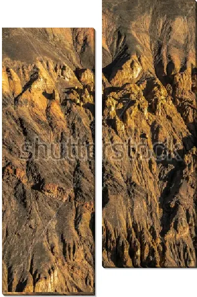 Модульная картина Золотые горы с красивым рельефом