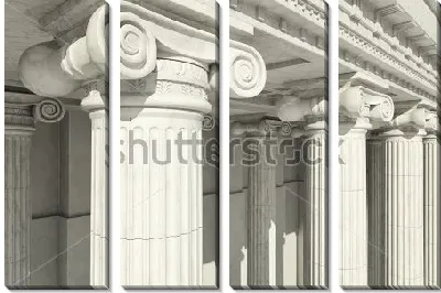 Модульная картина Классические капители греческих колонн