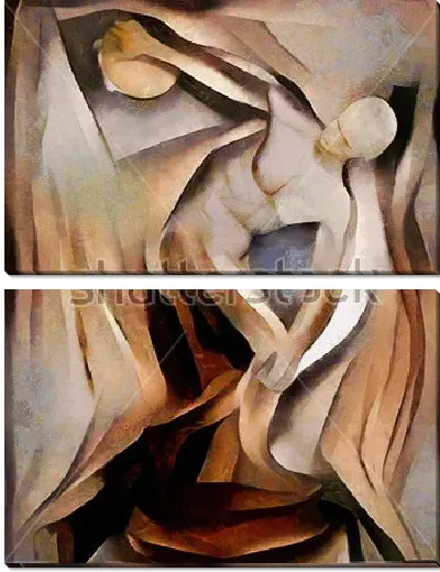 Модульная картина Древнеримский дискобол в современном стиле