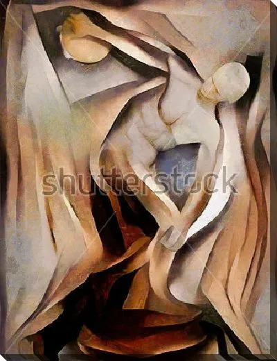 Картина маслом Древнеримский дискобол в современном стиле