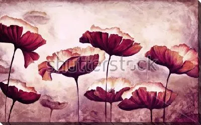 Картина маслом Маки №24