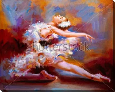 Картина маслом Портрет грациозной балерины в красивой позе