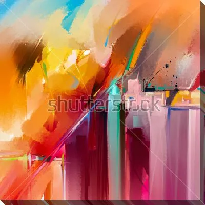 Картина маслом Яркая красочная абстракция