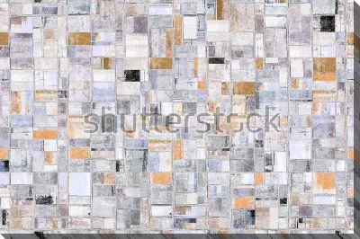 Постер Геометрическая композиция с прямоугольниками и квадратами серого, золотого, коричневого и чёрного цвета