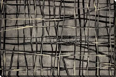 Картина маслом Серебряная клетка - композиция в серых тонах