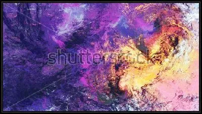 Сиреневые облака в лучах золотого солнца - яркая композиция в оттенках фиолетового и розового цвета с вкраплением жёлтого