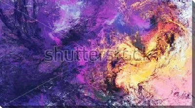 Сиреневые облака в лучах золотого солнца - яркая композиция в оттенках фиолетового и розового цвета с вкраплением жёлтого