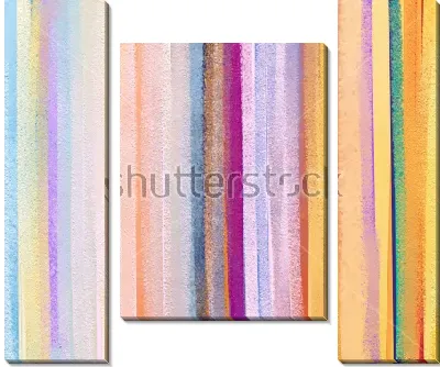 Модульная картина Разноцветные вертикальные полосы