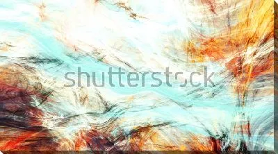 Картина маслом Весеннее таяние снега - яркая абстрактная композиция с иллюзией движения