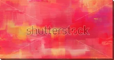 Картина маслом Яркая композиция в оттенках розового и жёлтого цвета