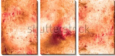 Модульная картина Композиция в тёплых оттенках красного и коричневого цвета