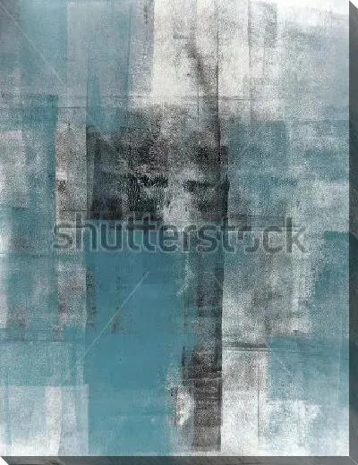 Картина маслом Спокойное сочетание оттенков серого и голубого цвета