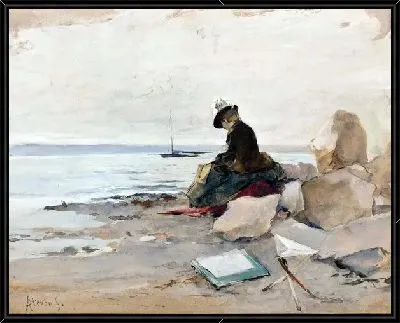 Художник на пляже