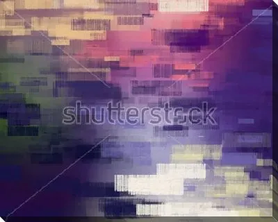 Постер Отражение огней вечернего города в ряби пруда