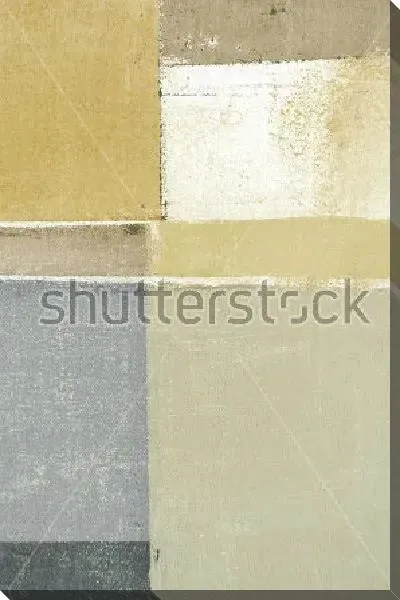 Картина маслом Геометрическая композиция в спокойных нейтральных тонах серого и бежевого цвета