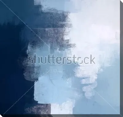 Постер Зимняя вода - композиция в холодных оттенках синего и голубого цвета