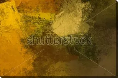 Картина маслом Композиция в оттенках жёлтого и золотого цвета - позолота старинной иконы