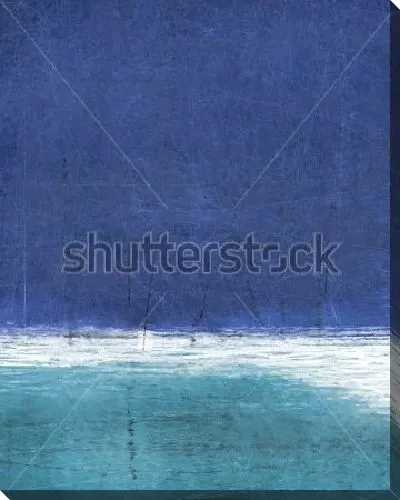 Картина маслом Сочетание синего и бирюзового цвета с тонкими линиями