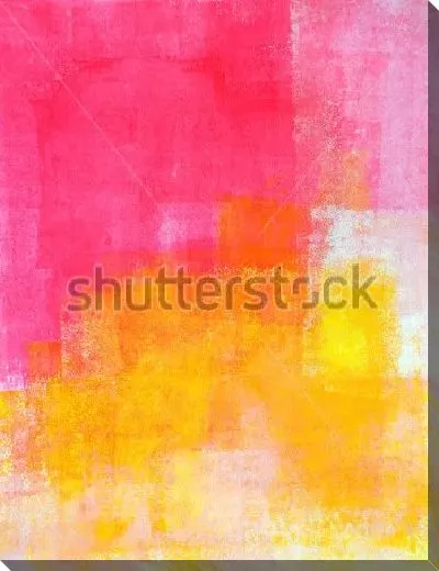 Картина маслом Приятное сочетание оттенков розового и жёлтого цвета