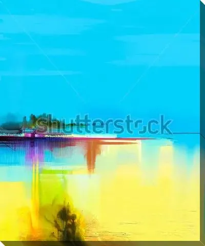 Постер Яркий весенний абстрактный пейзаж