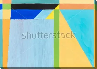 Картина маслом Разноцветная геометрическая композиция