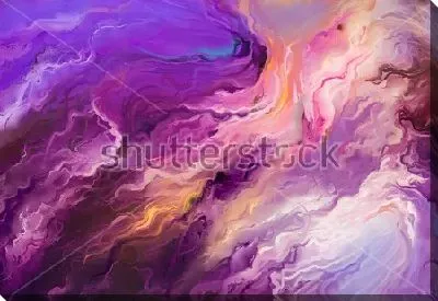 Постер Фиолетовое пламя - яркая динамичная композиция с иллюзией движения огня