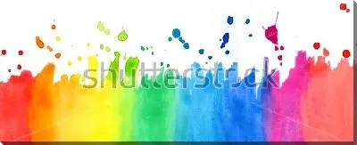 Постер Всплеск акварельной радуги