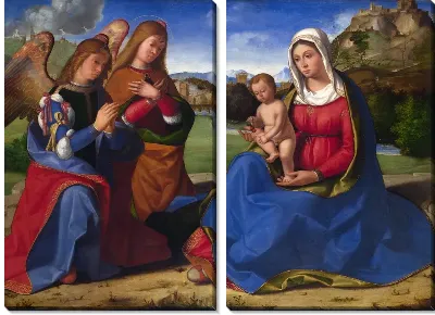 Мадонна с младенцем и двумя ангелами (The Virgin and Child adored by Two Angels)