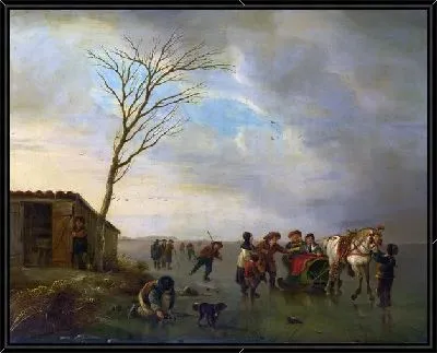 Картина Сцена на льду (A Scene on the Ice)