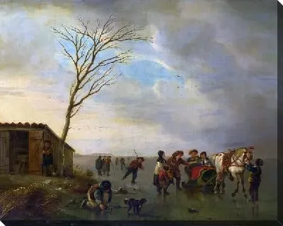 Картина Сцена на льду (A Scene on the Ice)