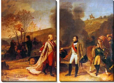 Картина Интервью Наполеона I и Франсуа II после битвы при Аустерлице (Interview of Napoleon I and Francois II after the Battle of Austerlitz)