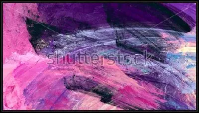 Картина Яркая композиция в оттенках пурпурного и фиолетового цвета с тонкими голубыми линиями