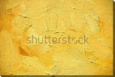 Картина маслом Монохромная композиция рельефных мазков жёлтой краски на жёлтом фоне