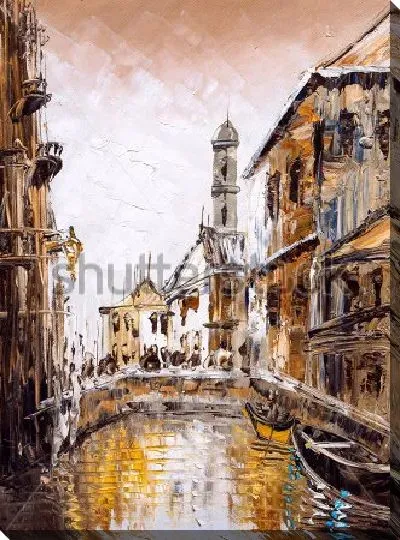 Картина маслом Живописные каналы Венеции