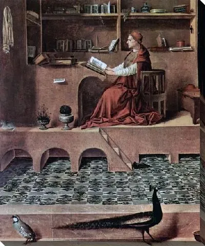 Картина Святой Иероним в келье. Фрагмент (Hl. Hieronymus im Gehaus)