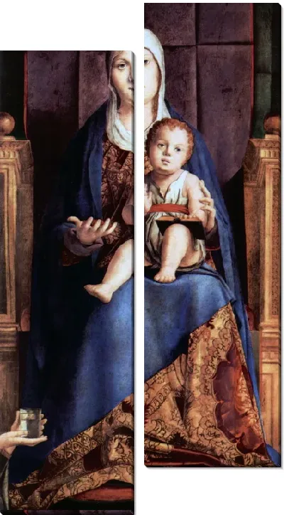 Картина Мадонна. Фрагмент ( Thronende Madonna (Fragment der Pala di San Cassiano, Venedig))