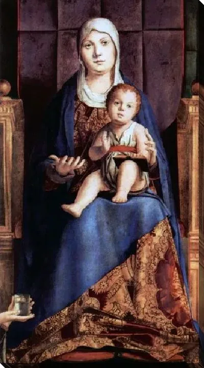Картина Мадонна. Фрагмент ( Thronende Madonna (Fragment der Pala di San Cassiano, Venedig))