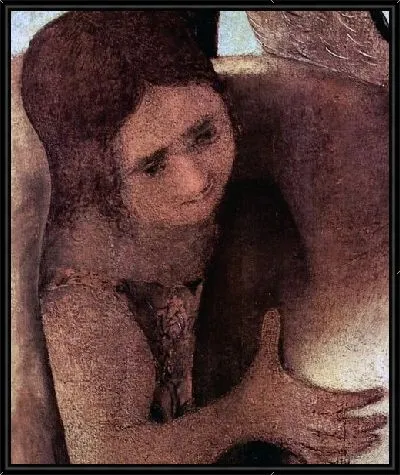 Картина Пьета с тремя ангелами. Фрагмент (Pieta with three angels (detail — Angel))