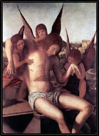 Картина Пьета с ангелами. Фрагмент (Pieta with three angels (fragment)