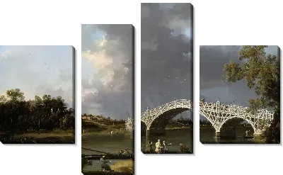 Модульная картина Старый мост Уолтон (Old Walton Bridge)