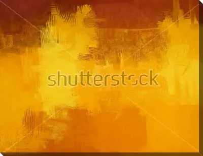 Картина маслом Яркая монохромная композиция в оттенках жёлтого, оранжевого и коричневого цвета