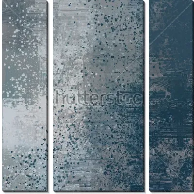 Монохромная композиция в серых тонах с тёмными и светлыми брызгами